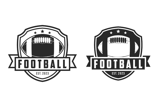 American Football sportlogo Vintage voetballogo met bal American Football retro logo