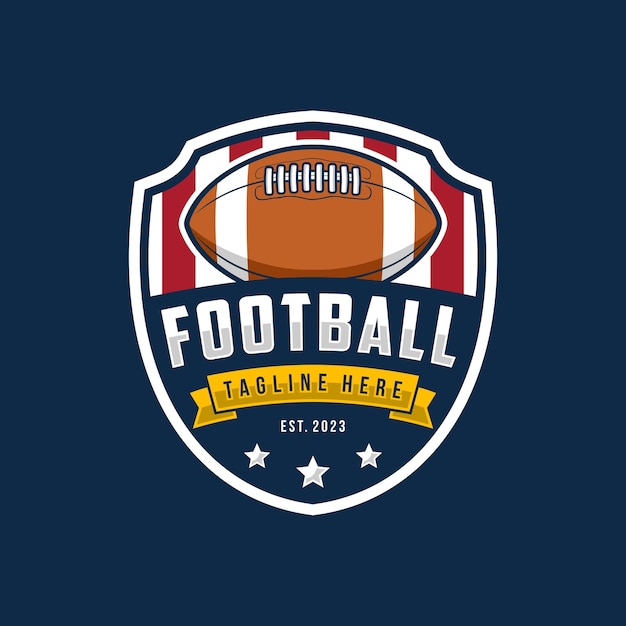 Vector american football sports logo and badge