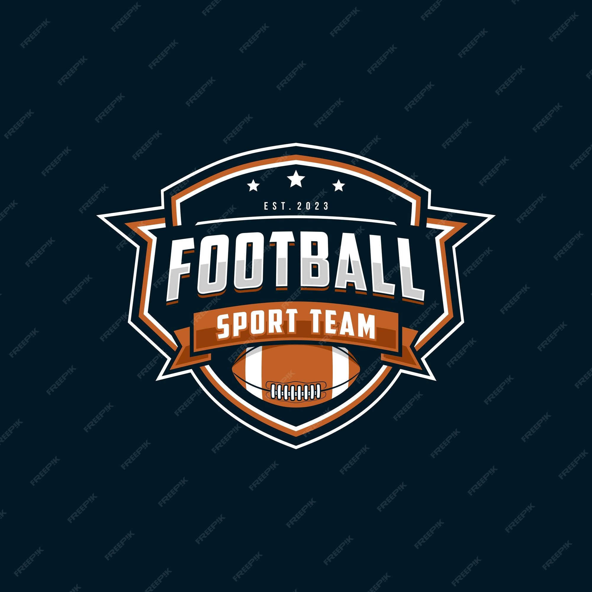 American football championship logo sport design Vector Image