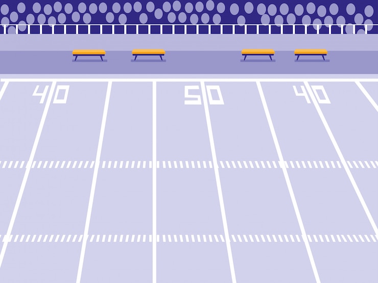 Vector american football stadium scene