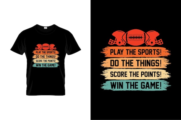 アメリカン フットボール t シャツ デザインまたはアメリカン フットボール ポスター デザインまたはアメリカン フットボール シャツ デザイン