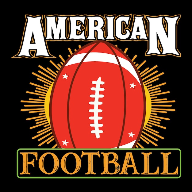 American football t-shirt design vector template