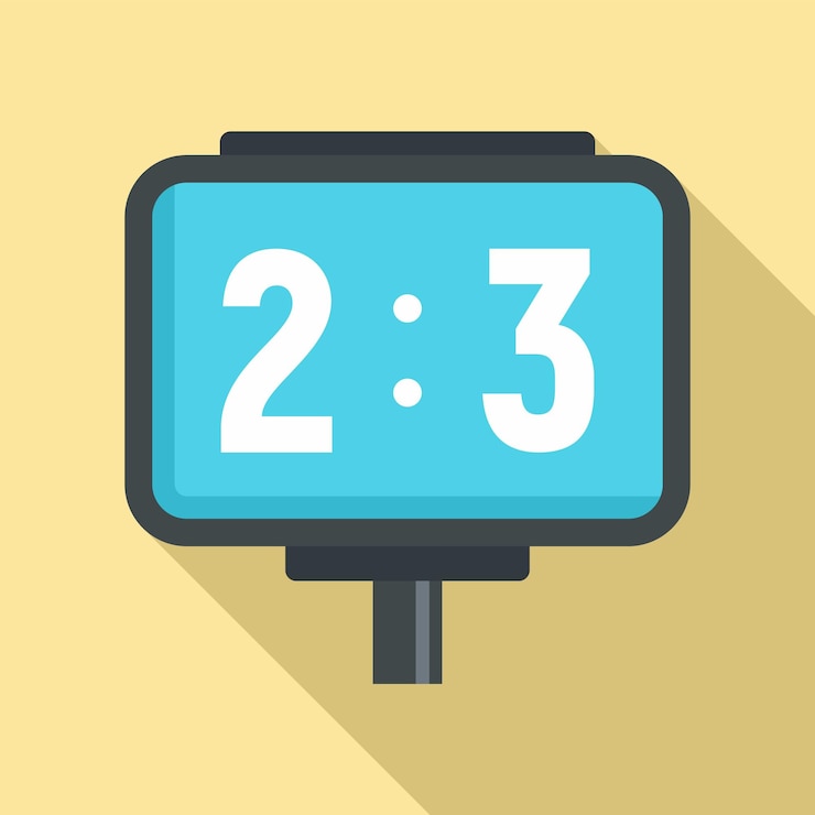 Vector american football table score icon flat illustration of american football table score vector icon for web design