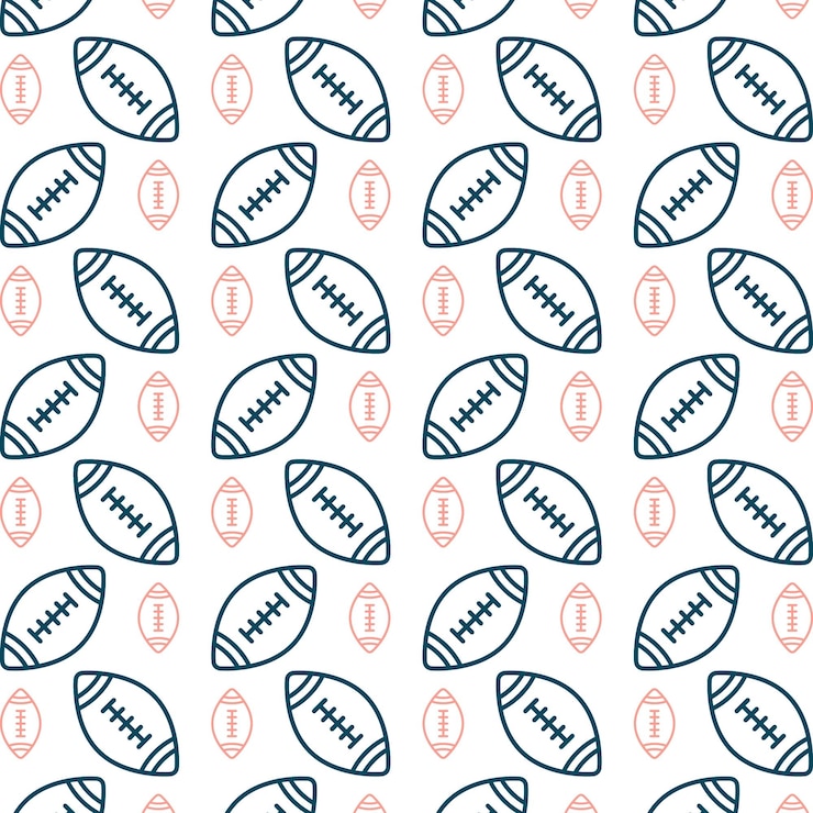 Vector american football trendy repeating fashion pattern vector illustration background
