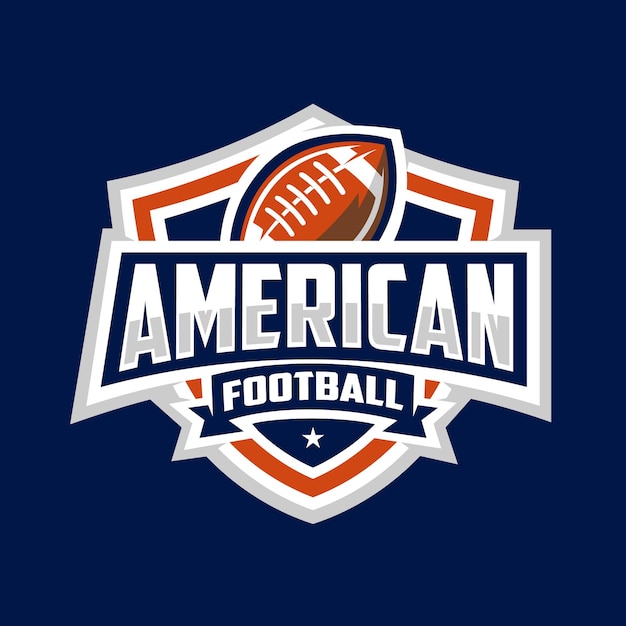 Vettore american football vector art logo design isolato ideale per adesivi e thirt mockup design