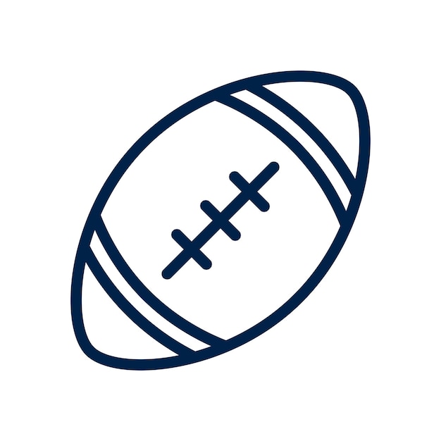 Vector american football vector icon sports ball symbol modern simple flat vector illustration