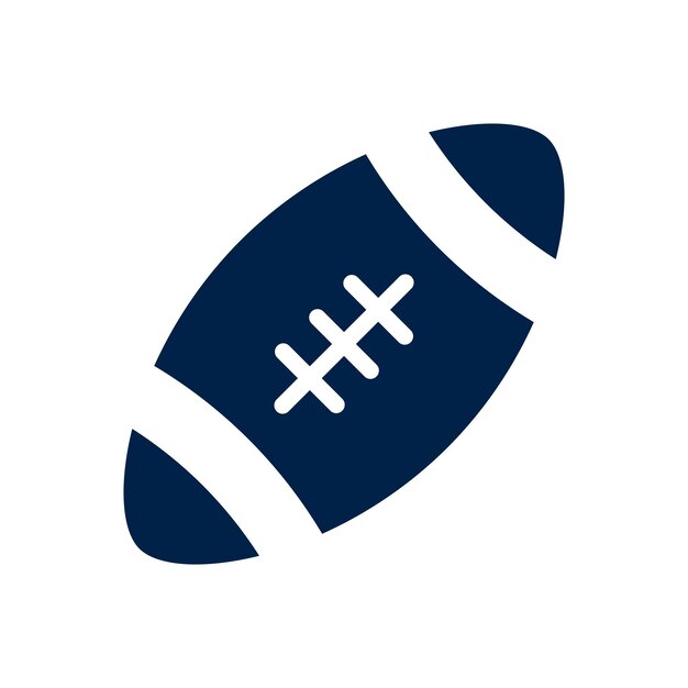 アメリカンフットボールのベクトルアイコン スポーツボールのシンボル 現代のシンプルなフラットベクトルイラスト