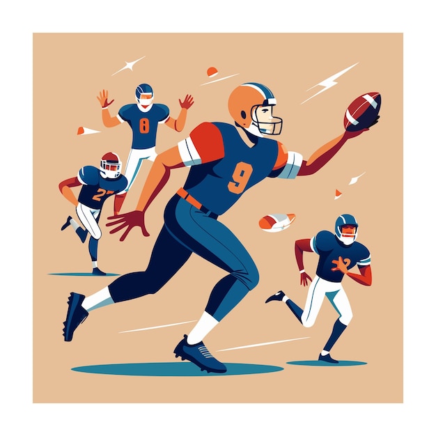 American football vector illustration