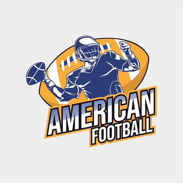 american football vector logo design