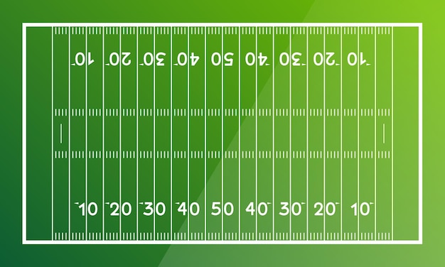 American football veld Top view Vector illustratie
