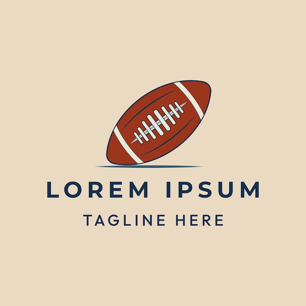 American football vintage logo vector illustration design