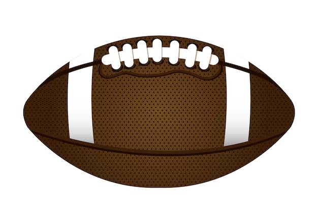 Vector american football over white background vector illustration