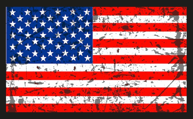 Bandiera americana grunge texture disegno vettoriale