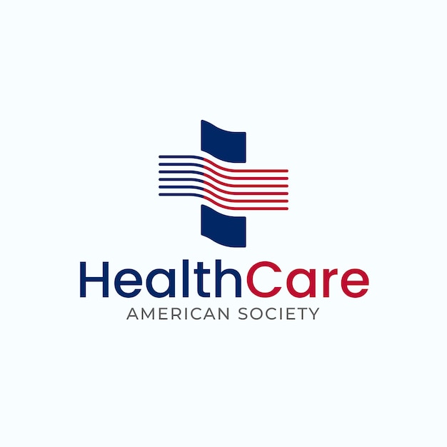 American health care social society logo america flag