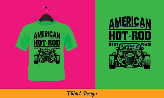 American Hot Rod Best Power - 티셔츠 디자인.