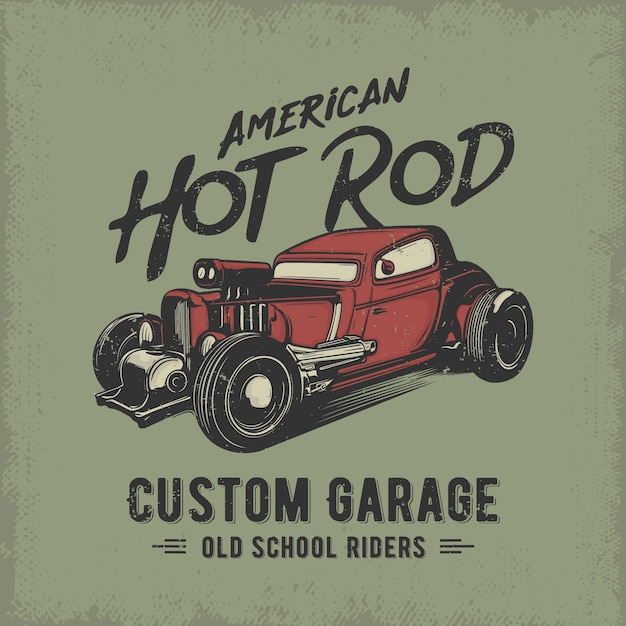 Vettore hot rod americano