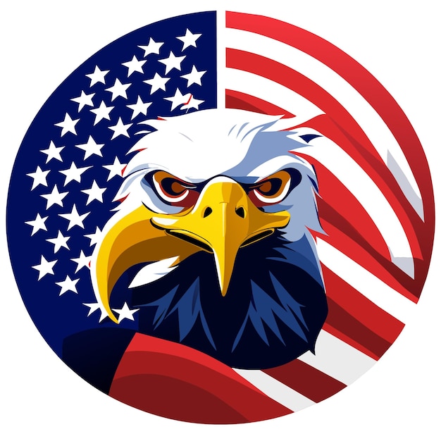 American independence bald eagle design