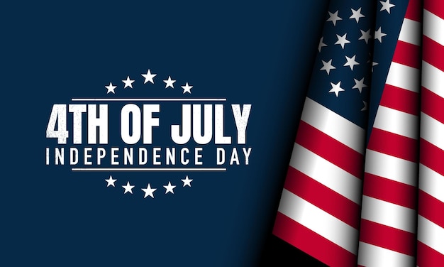 Vector american independence day background fourth of july