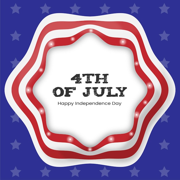 Vector american independence day banner background