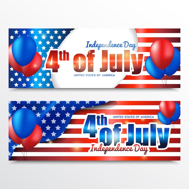 Banner di festa dell'indipendenza americana