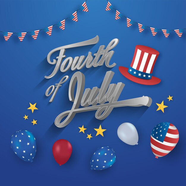 Premium Vector American independence day concept.