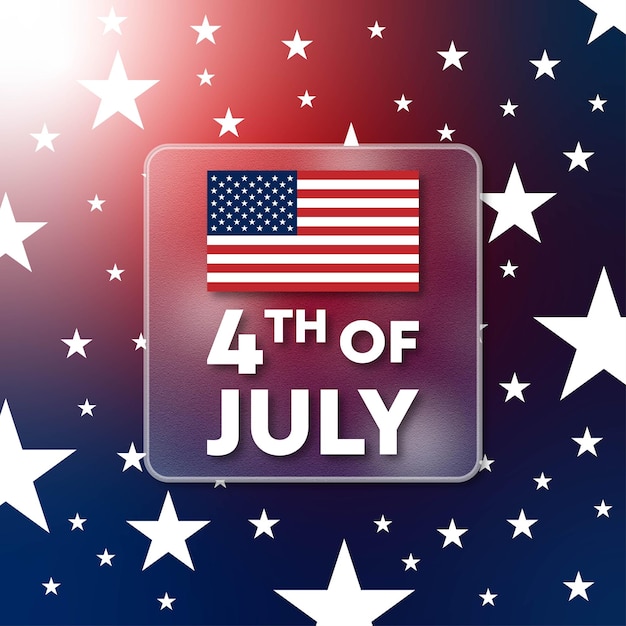 アメリカ独立記念日ガラス形態の背景7月4日アメリカの休日