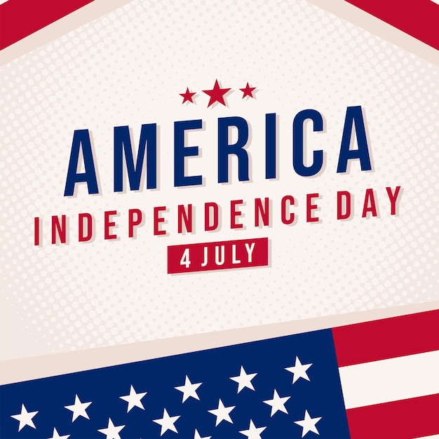 american independence day greeting card vector