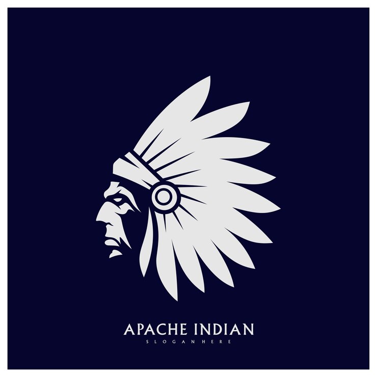 Vector american indian logo indian emblem design editable for your business vector illustration