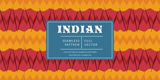 American indians seamless pattern