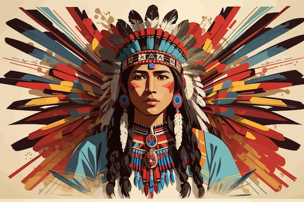 american indigenous illustration