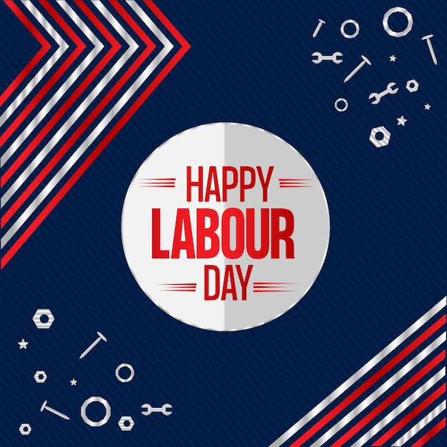 American Labor day background premium vector