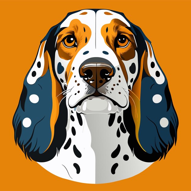 Vector american leopard hound sticker illustration