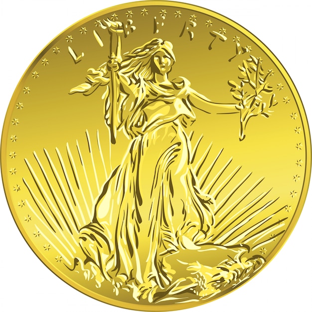 American money gold coin liberty