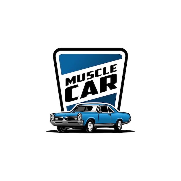 American muscle car logo vector