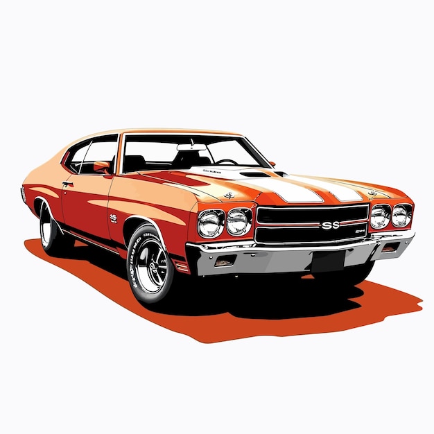 american muscle car tshirt design