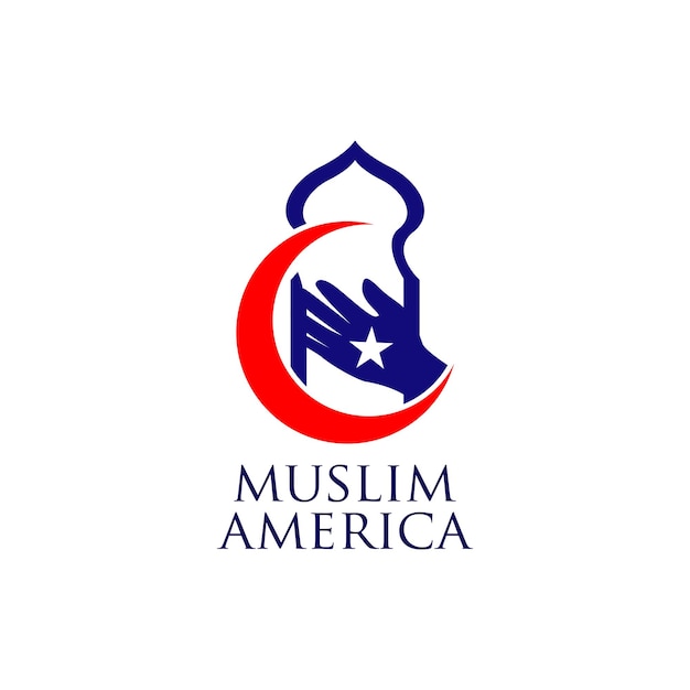 Vector american muslim logo sign symbol icon