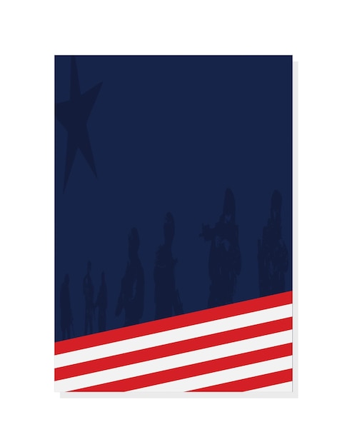 アメリカの国民の祝日のポスターや表紙のデザイン テンプレート