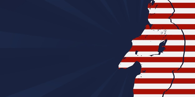 Vector american national holiday with copy space area. suitable to be placed on content with that theme