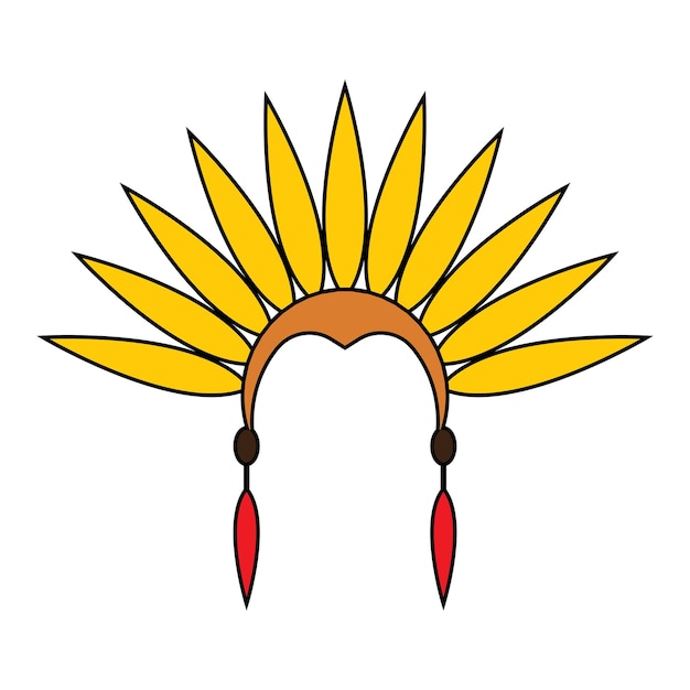 Vector american native chief head indian logo