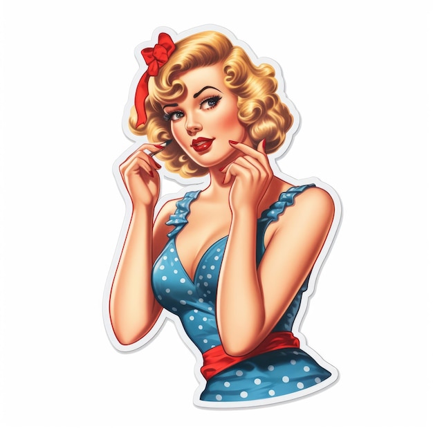 Vector american pin up girl