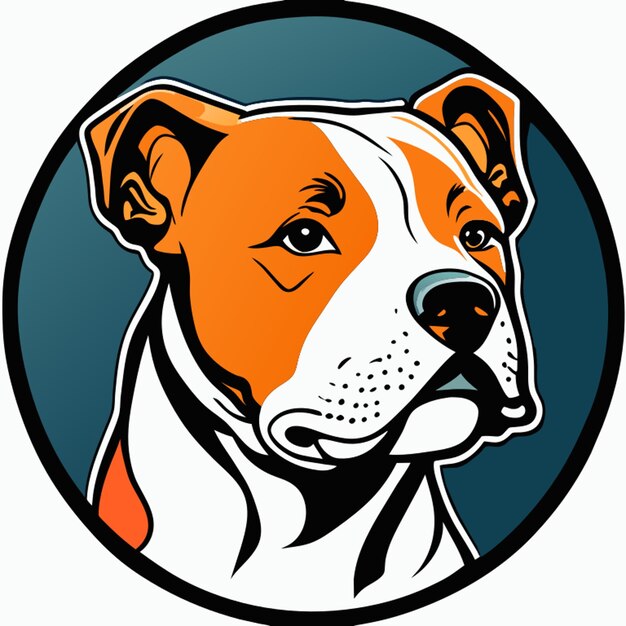 アメリカン・ピット・ブル・テリア (pitbull terrier) ベクトル・イラスト