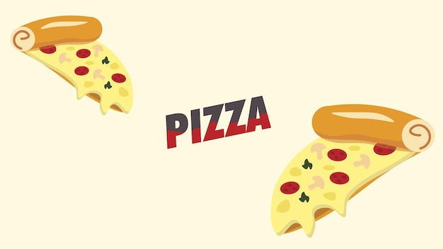 Banner, poster, elemento di design del tempo della pizza americana