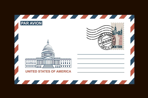 Busta postale americana