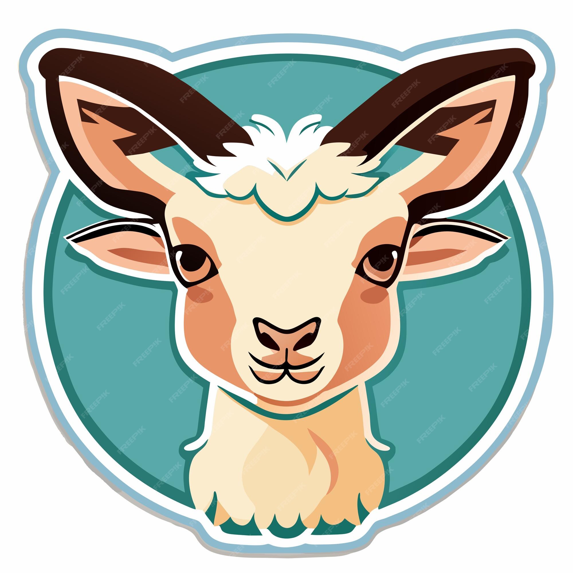 premium-vector-american-pygmy-goat-sticker-illustration