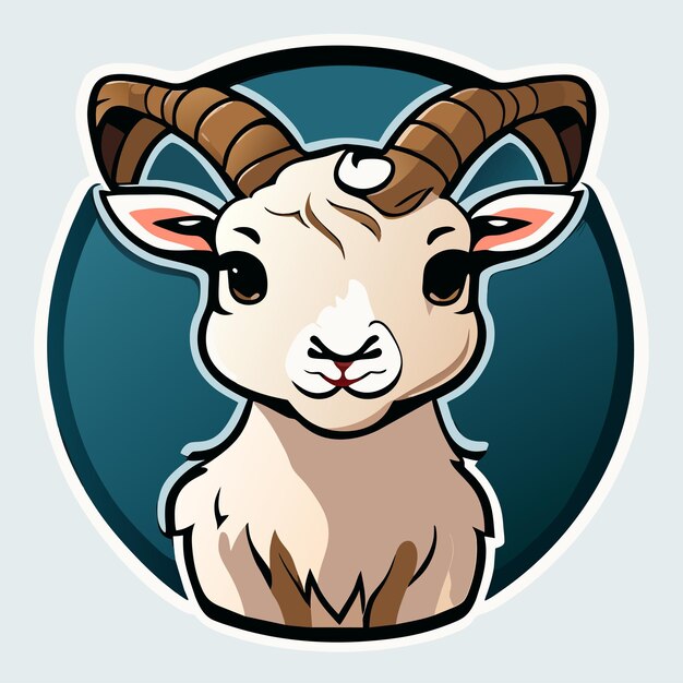 American pygmy goat sticker illustration