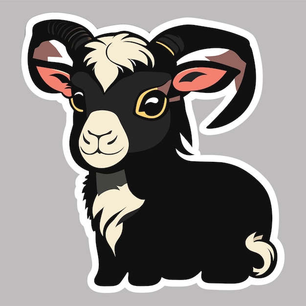 American pygmy goat sticker illustration