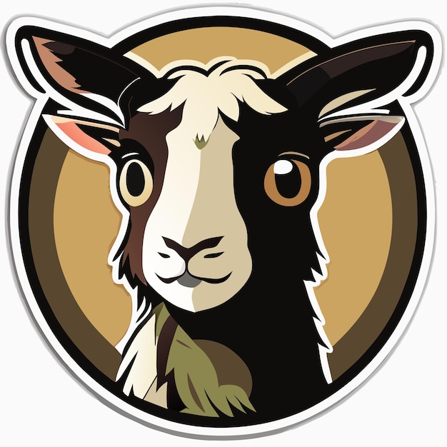 Vector american pygmy goat sticker illustration