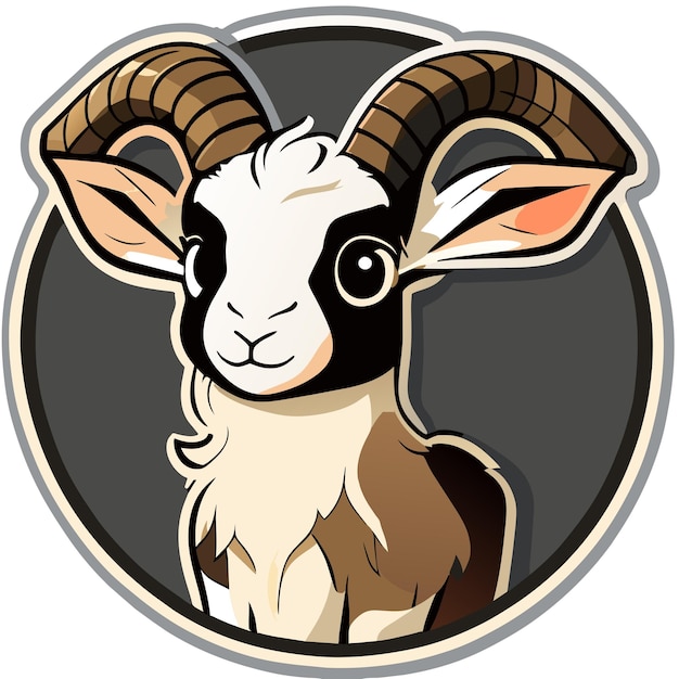 American pygmy goat sticker illustration