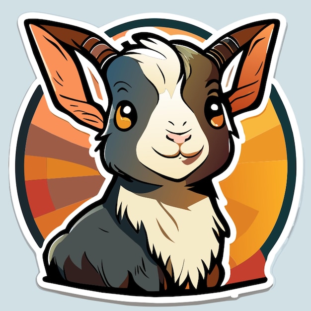 American pygmy goat sticker vector illustratie