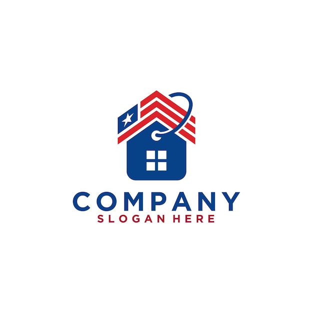 Vector american real estate logo design